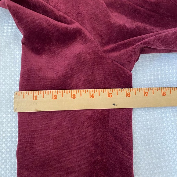 db( Dressbarn) Womens Blazer Jacket Maroon Hook Closure Soft Fit/Flare, M - Picture 9 of 16